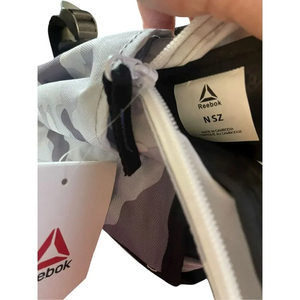 NWT Reebok Kids Light Gray Camo Detachable Lunch Bag 15L Riley Backpack